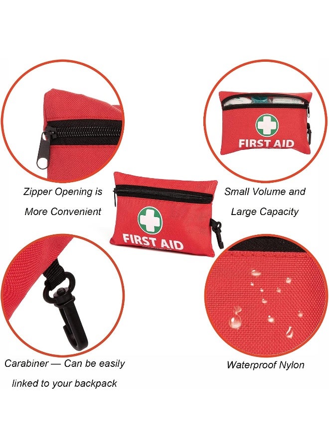 General Medi 110 Pieces Small First Aid Kit - Includes Emergency Foil Blanket, Scissors for Travel, Home, Office, Vehicle, Camping, Workplace & Outdoor (Red) - Image 3